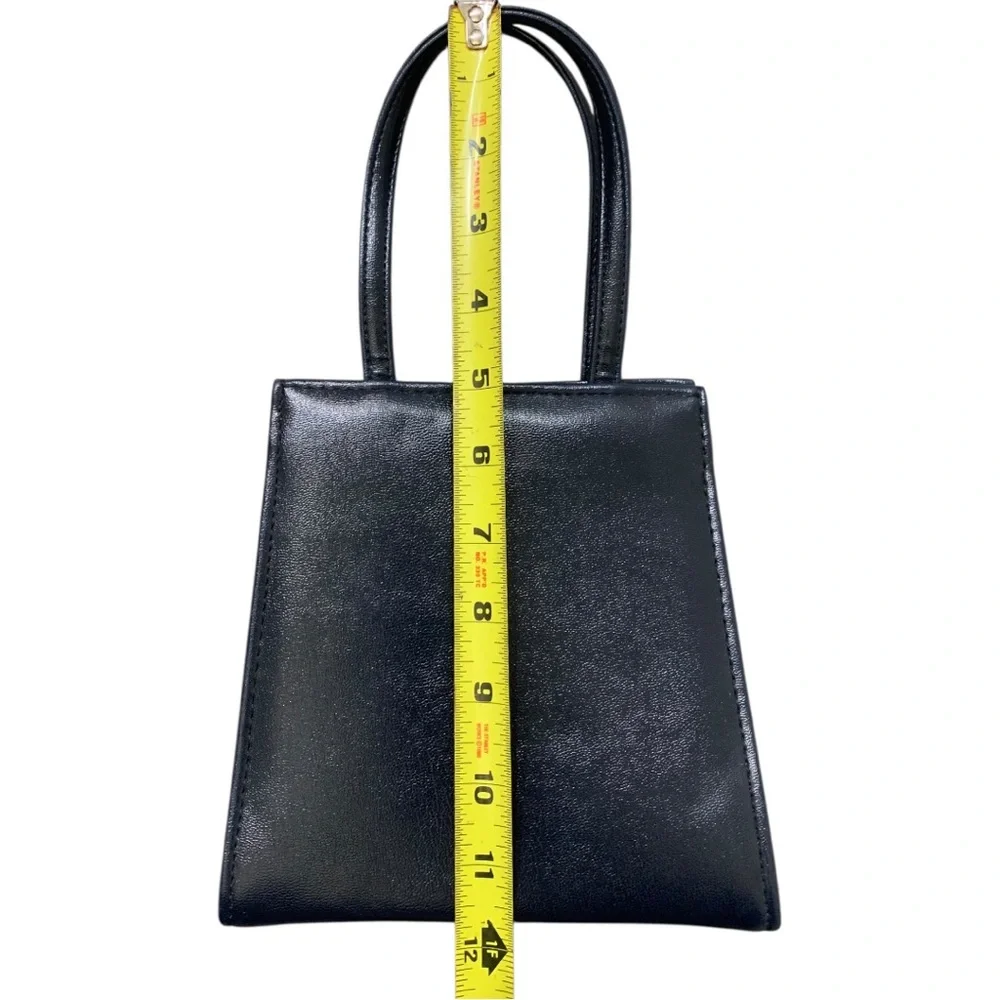 Vintage Navy Blue Structured Top-Handle Purse - Picture 11 of 14